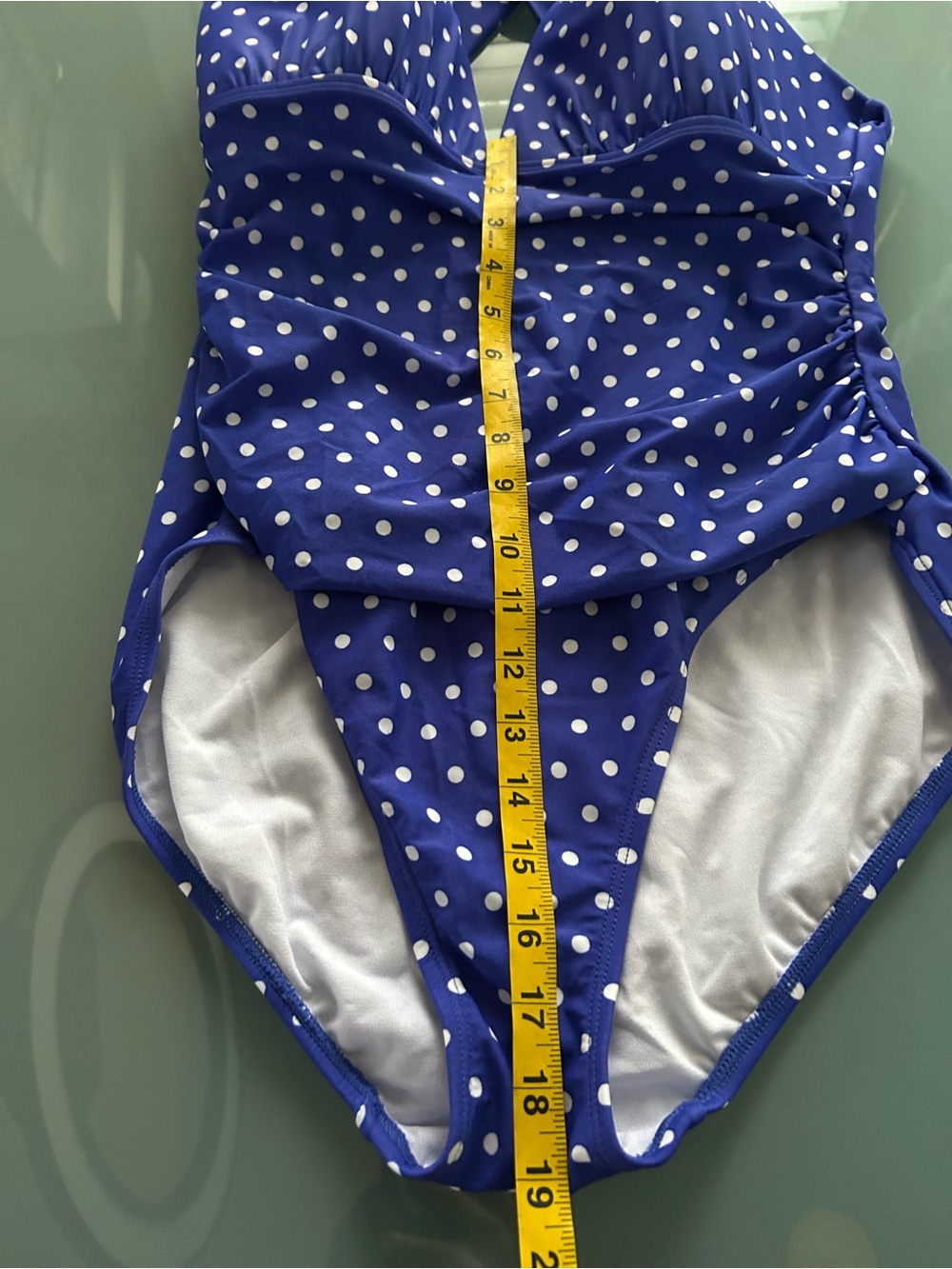 Lauren Ralph Lauren Retro Polka Dot One Piece Swimsuit Size 14 New Gold Label - Picture 9 of 12